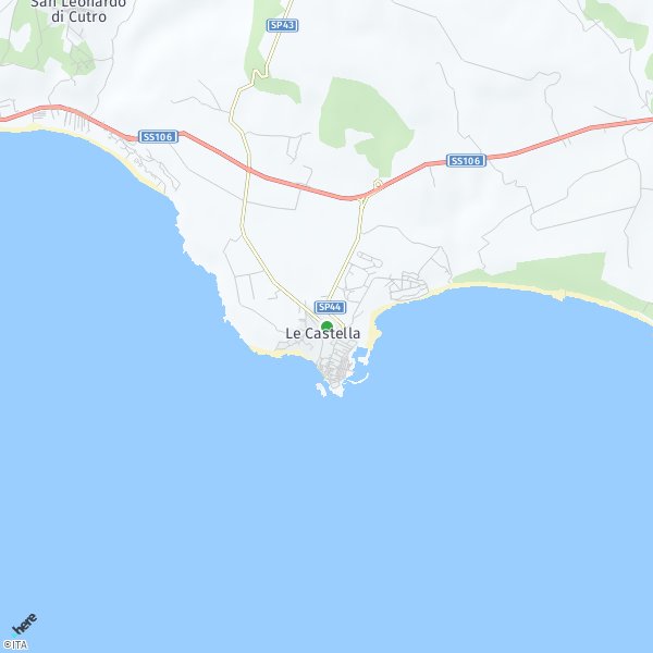 HERE Map of Le Castella, Italia